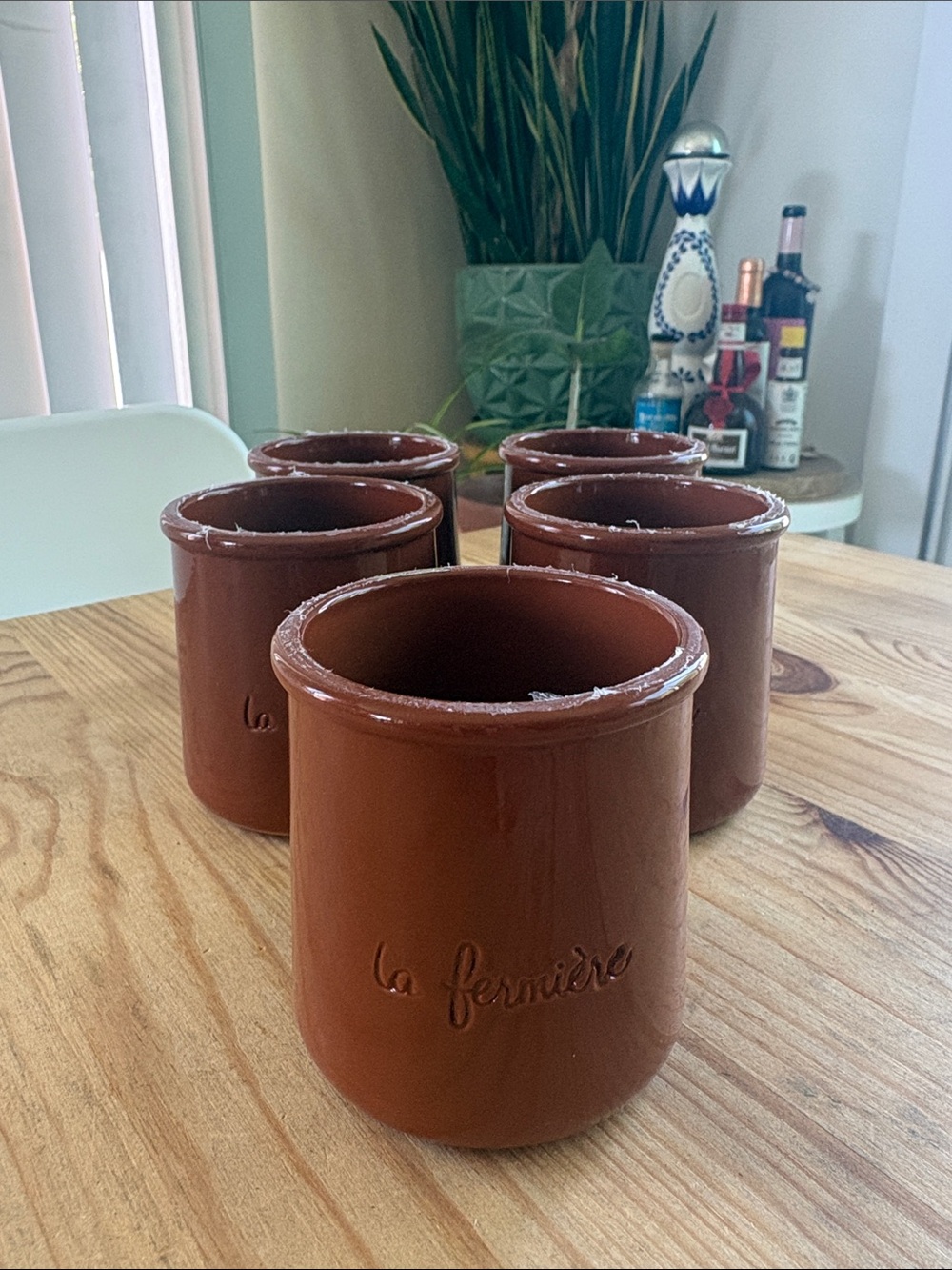 La Fermière Ceramic Storage Jars - Blue, Brown, and Green - Picture 5 of 5